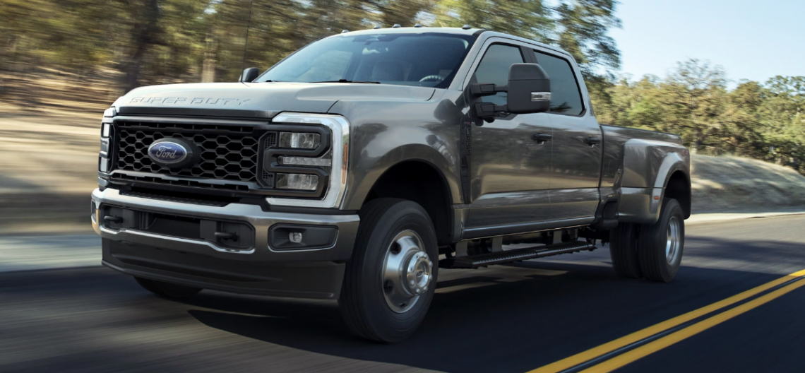 2026 Ford Super Duty Driving on the road