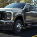2026 Ford Super Duty Driving on the road