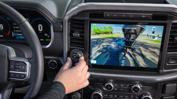 Driver using Ford driver assistance features